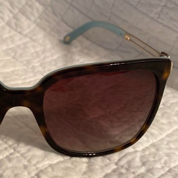 Tiffany & Co Sunglasses TF4138 8134/3B Havana Square Frame Brown/Blue